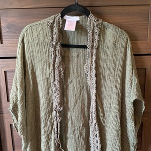 Women’s army green shawl